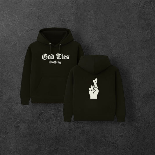 GOD TIES CLOTHING WITH FINGERS CROSSED HOODIE